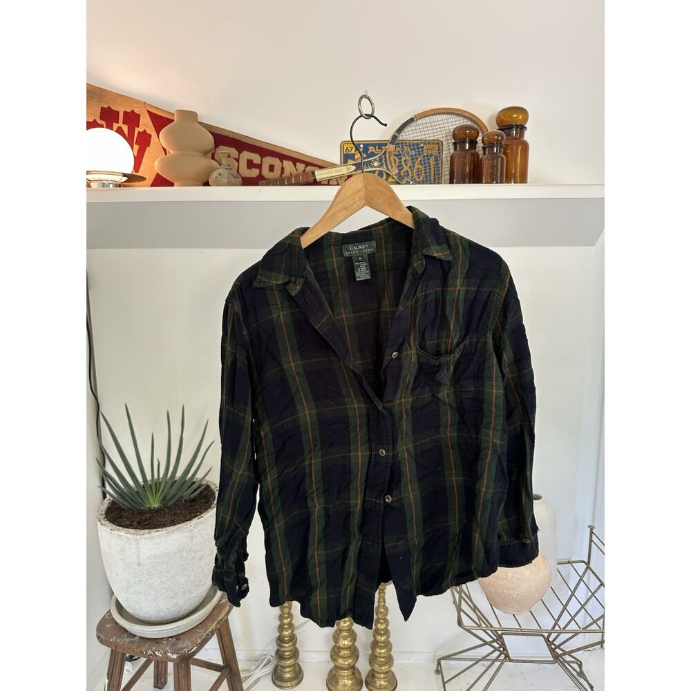 Vintage Ralph Lauren Medium Tartan Flannel Button Up Shirt